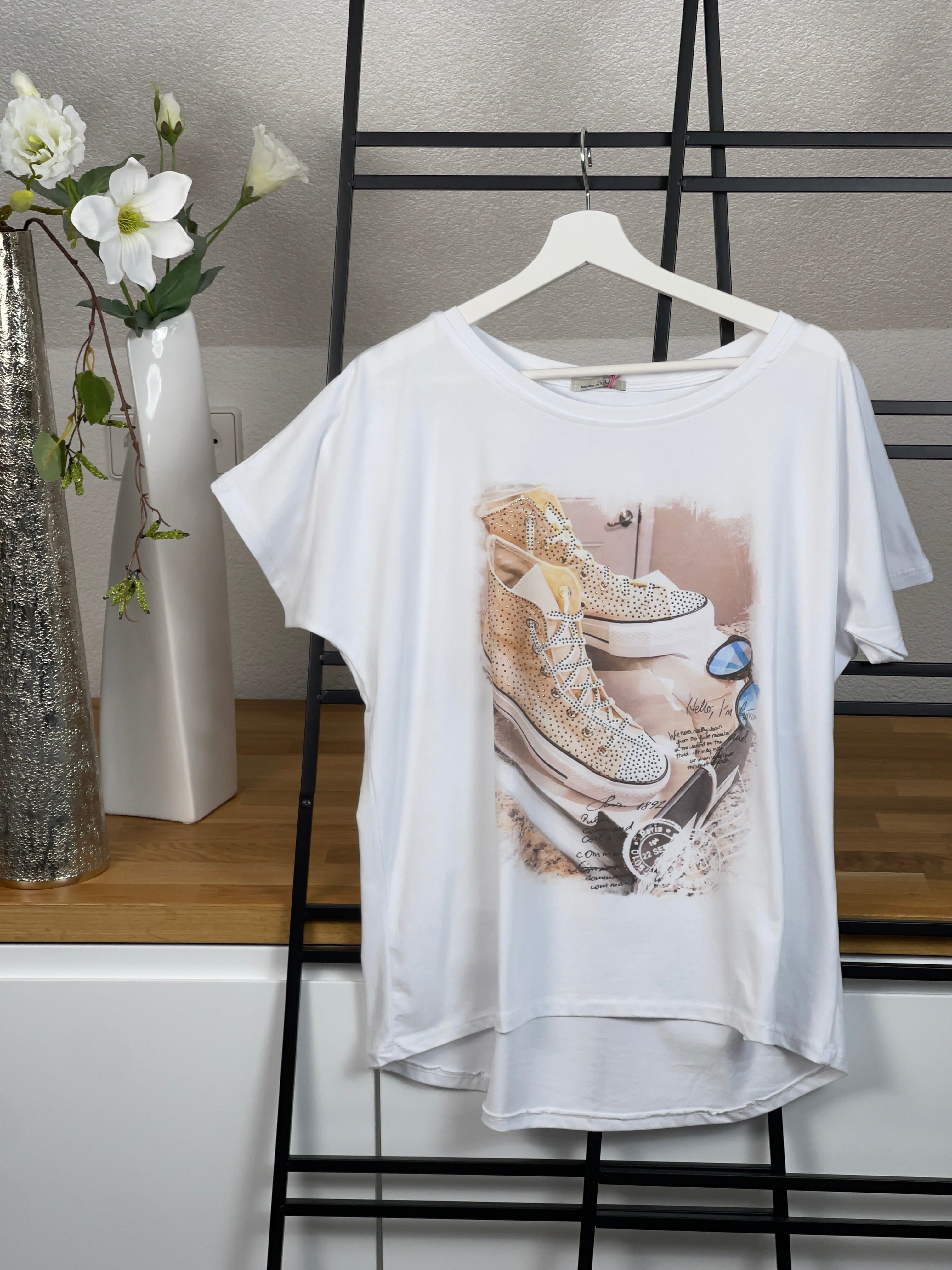 T - Shirt „Sneaker“ Einheitsgröße Gr. 36 - 44