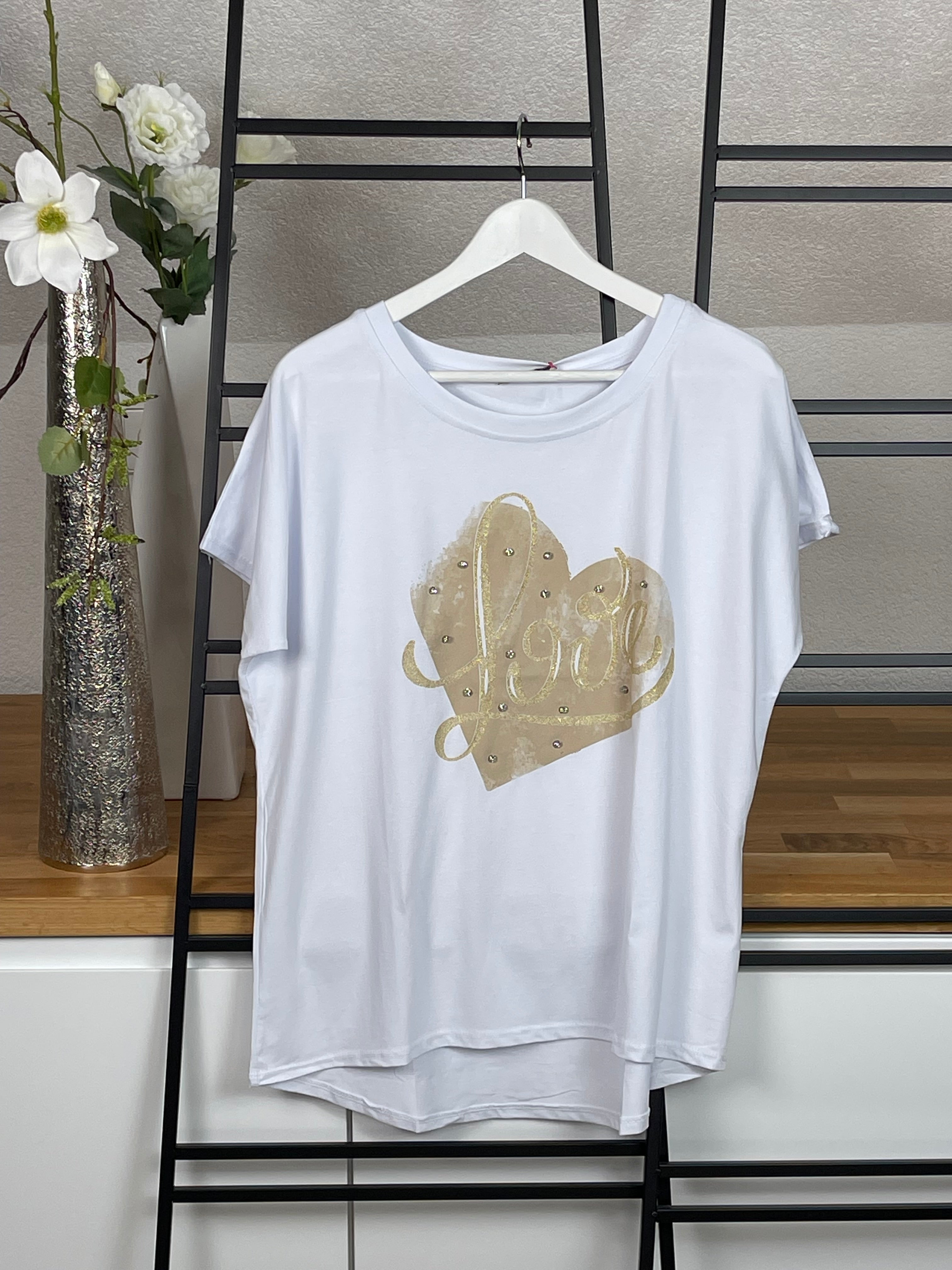 T - Shirt „Love“ Einheitsgrösse Gr. 38 - 44