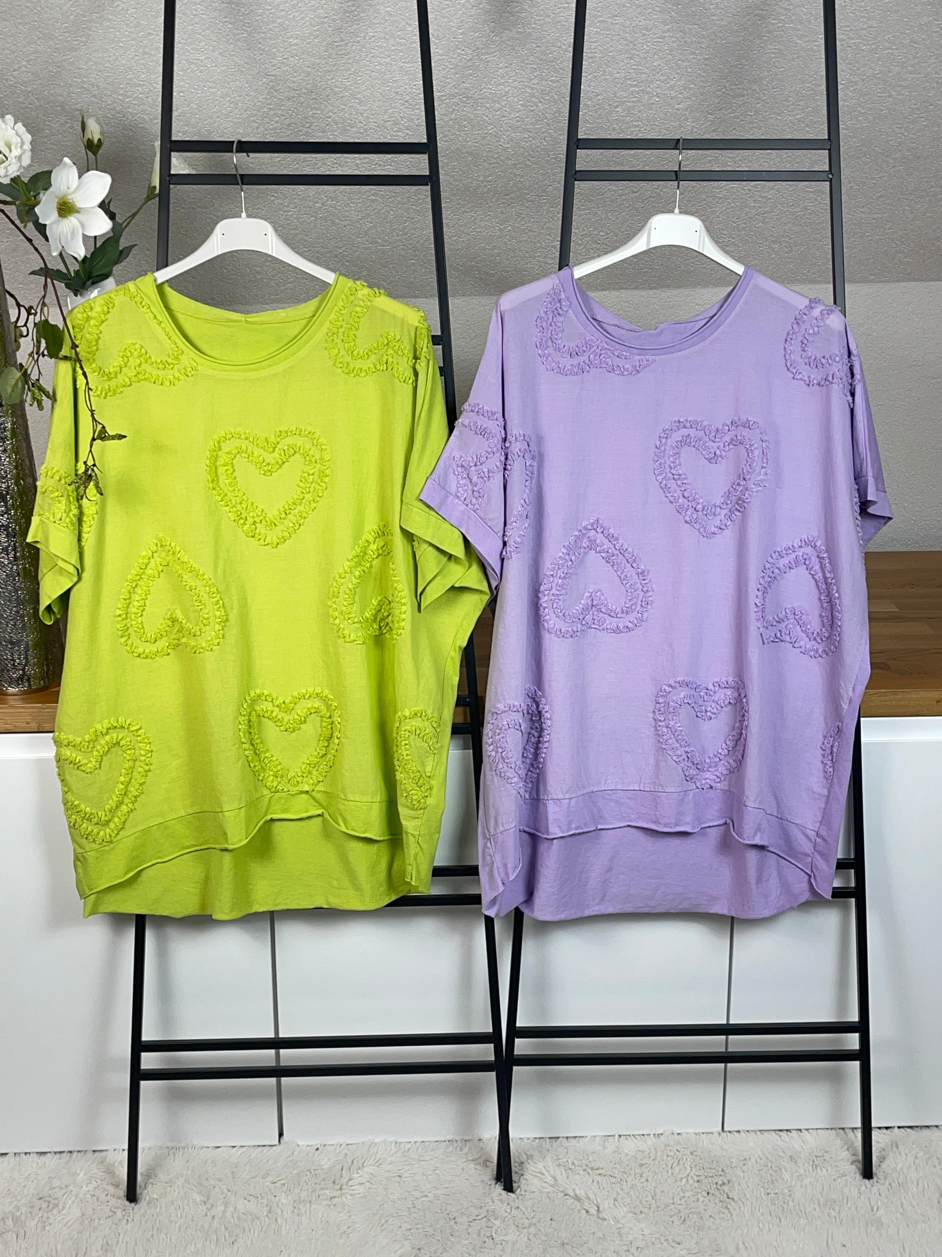 Tunika - Shirt „Heart“ Einheitsgröße Gr. 40 - 46
