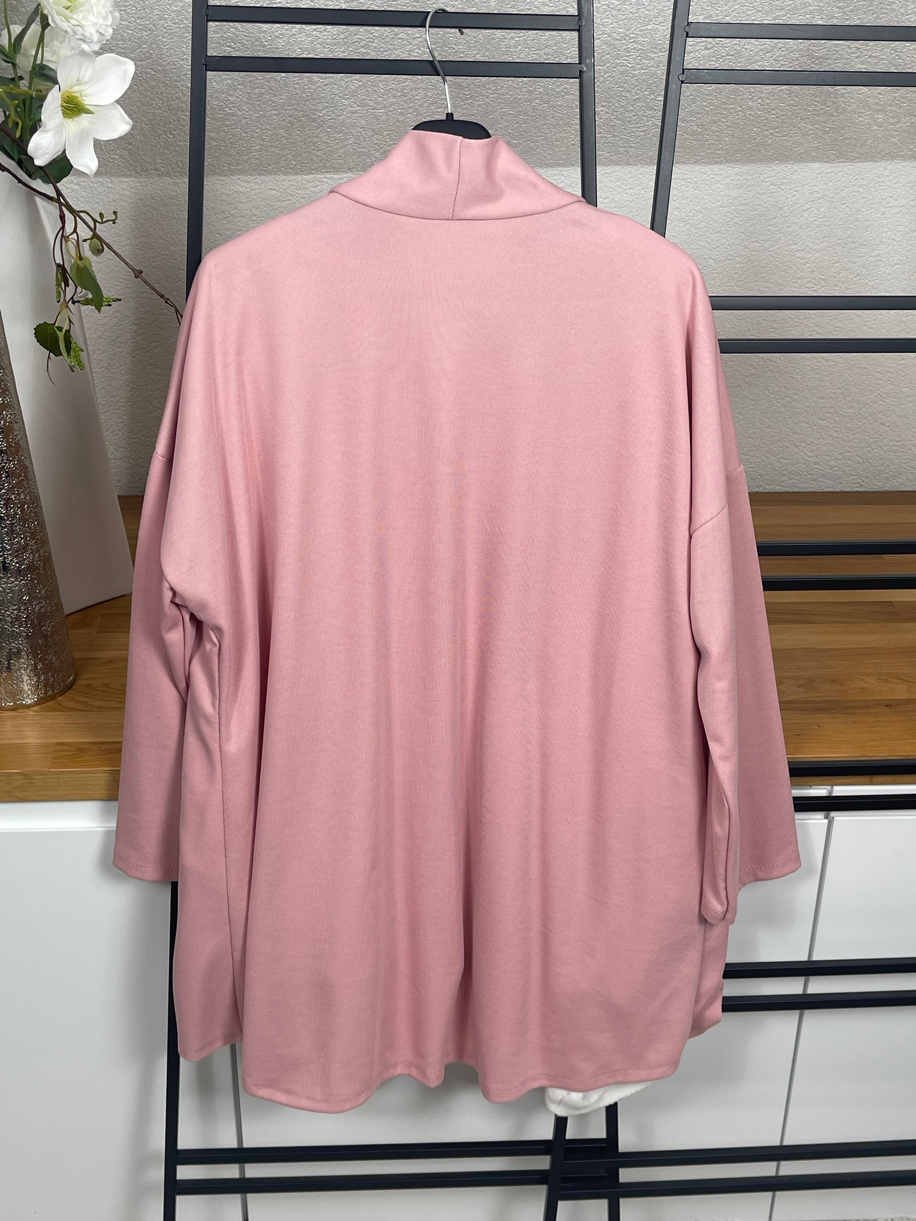 Damenblazer in Oversize-Schnitt von hinten, lässig und elegant zugleich, in rosa