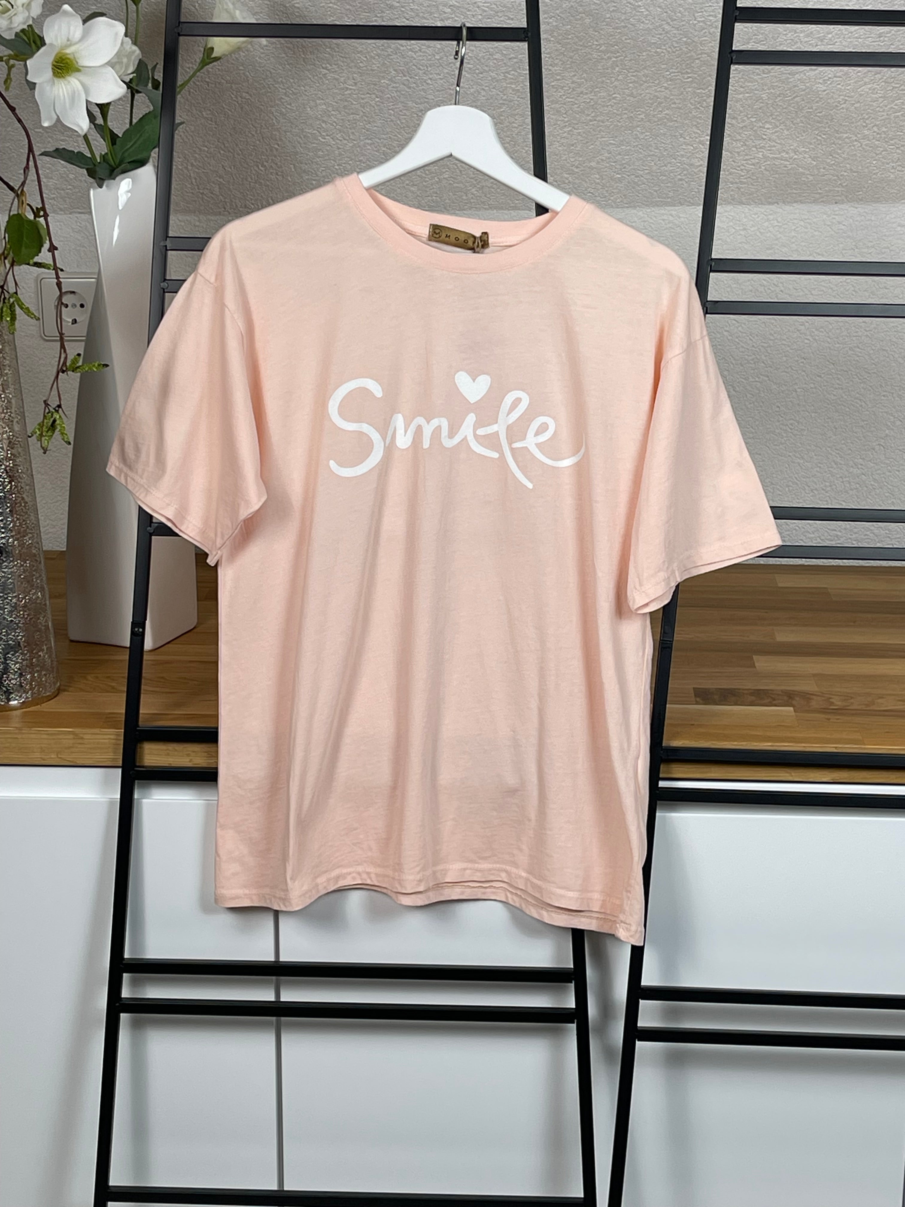 T - Shirt „Smile“ Einheitsgröße Gr. 36 - 40