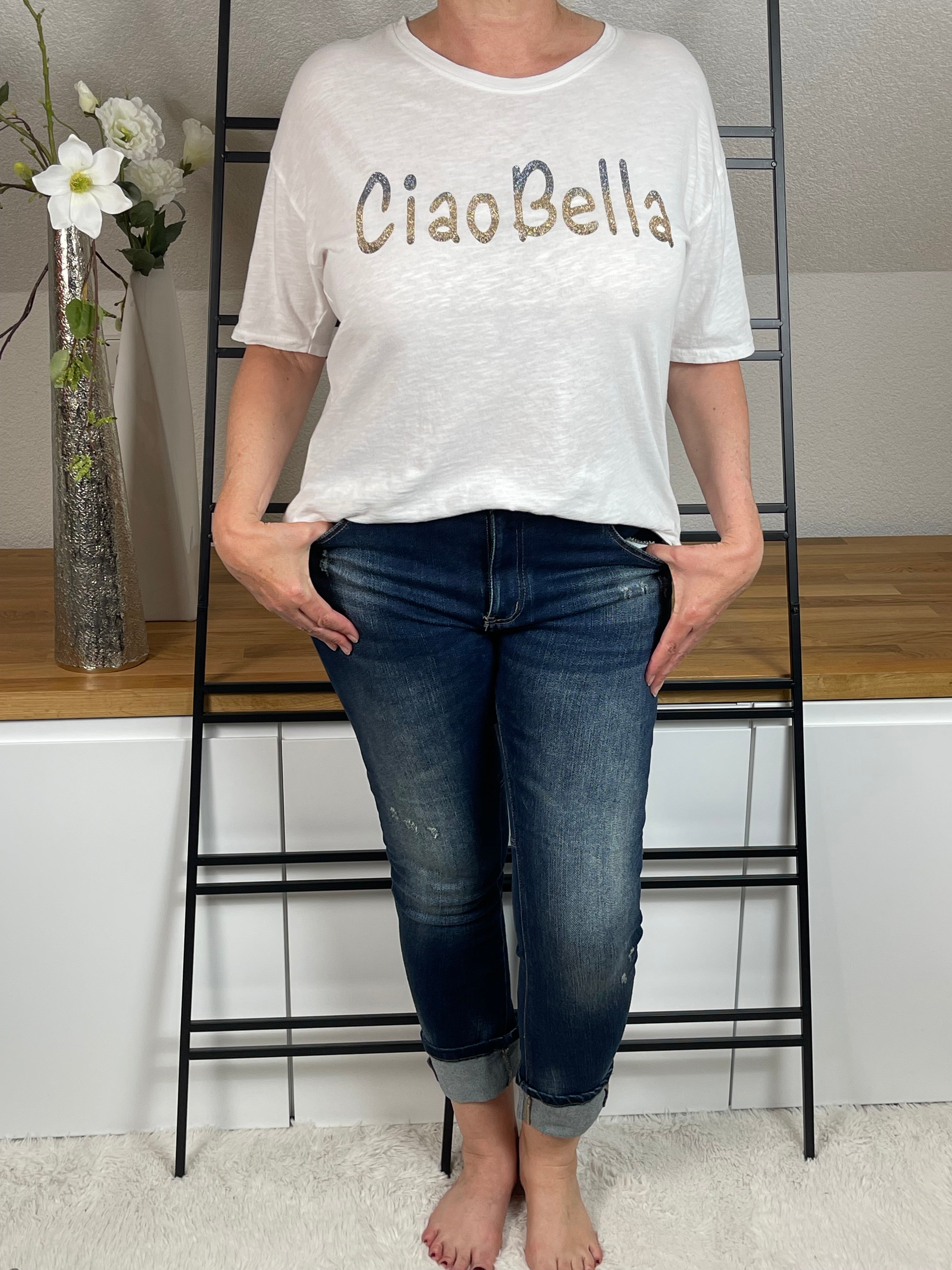 T - Shirt „CiaoBella“ Einheitsgrösse Gr. 38 - 42/44