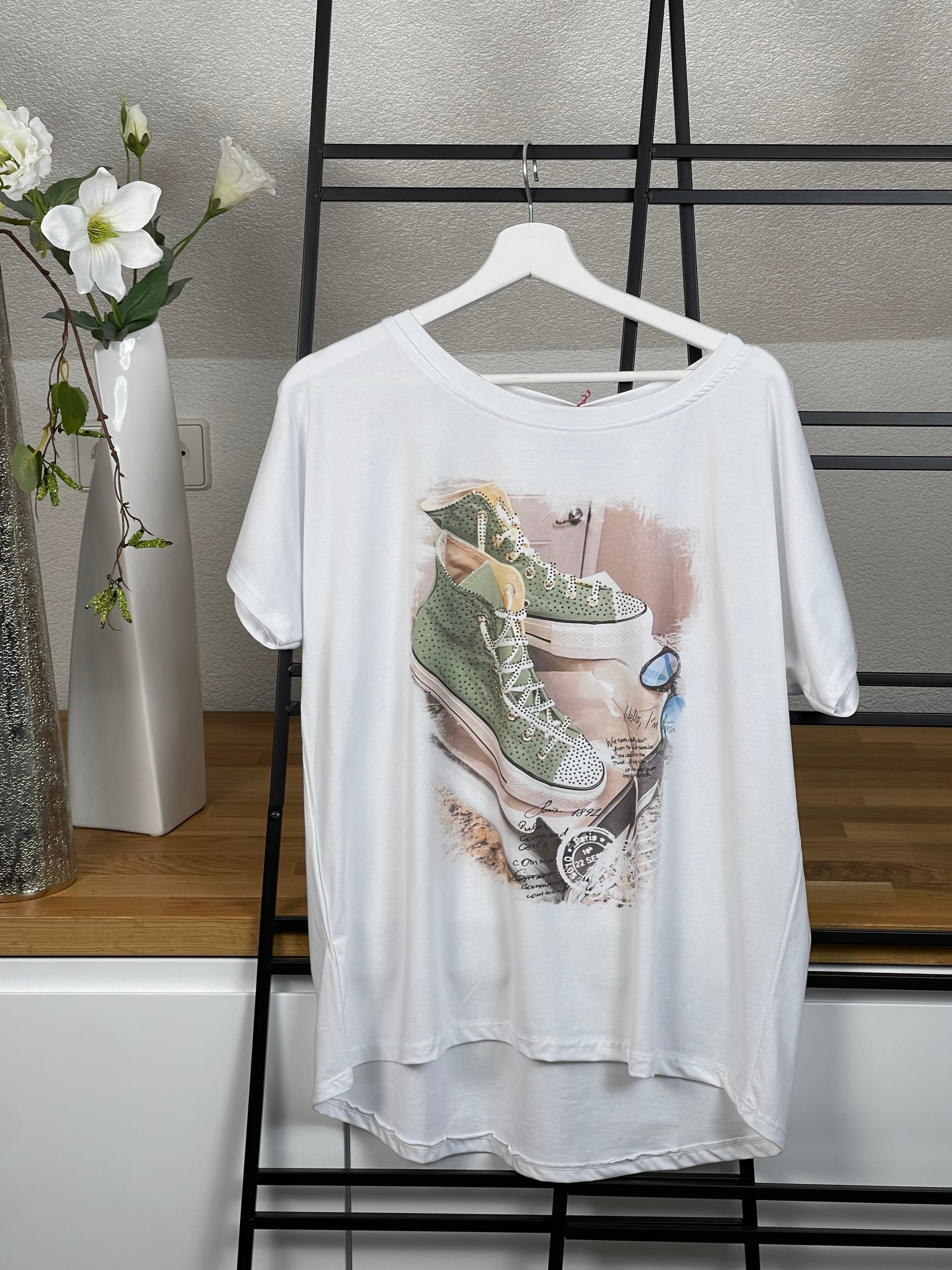 T - Shirt „Sneaker“ Einheitsgröße Gr. 36 - 44